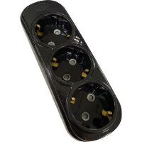 3'LÜ TOPRAKLI KLEMENSLİ GRUP PRİZ (SİYAH) 1