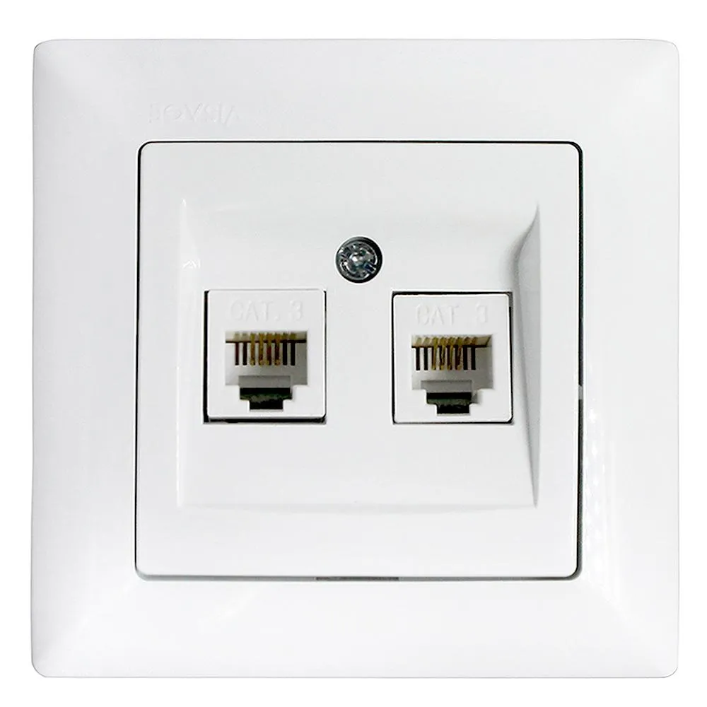 İKİLİ NUMERİS TELEFON PRİZİ (CAT 3 + CAT 3) 1