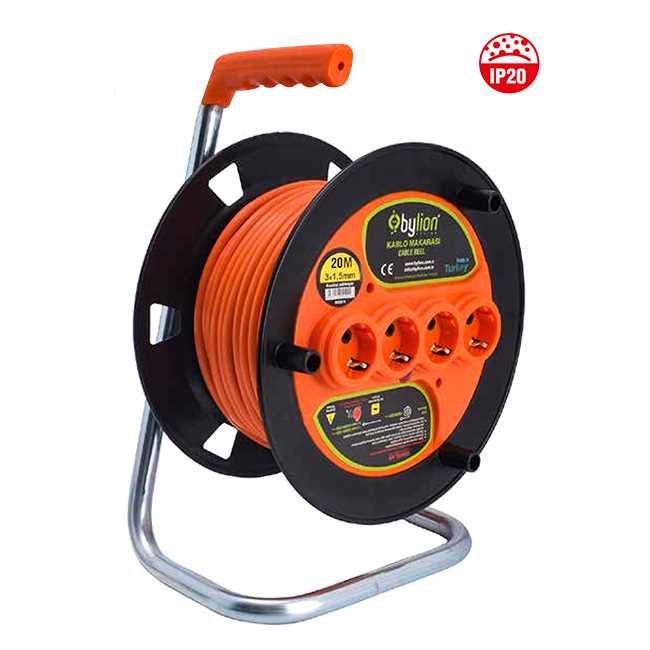 3*1,5 TTR KABLO 20MT TERMAL SİGORTALI TURUNCU KABLO (PLASTİK MAKARA) 1