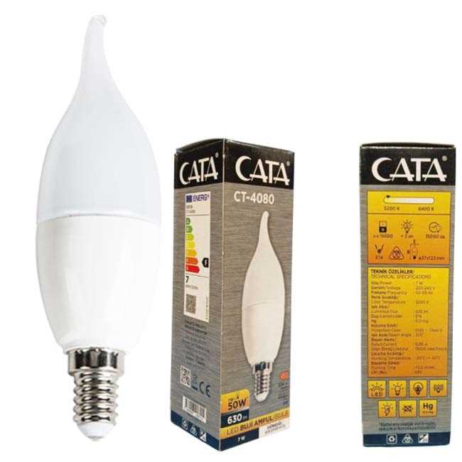 7W LEDLİ KIVRIK  BUJİ AMPUL (BEYAZ) 1