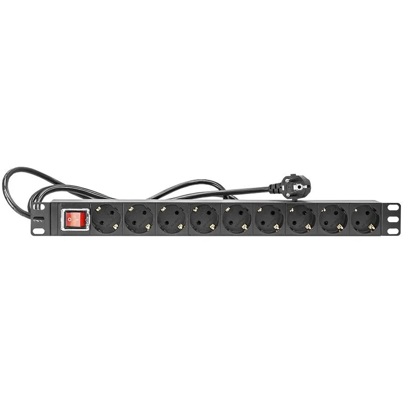 19'' 2U 9 ŞEB. PRİZLİ ŞOK KORUMALI W OTO. PRİZ BLĞ. + 1,5 m KAB. 1