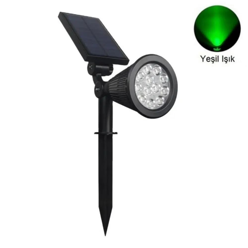 18W SOLAR BAHÇE ARMATÜRÜ (YEŞİL) 1
