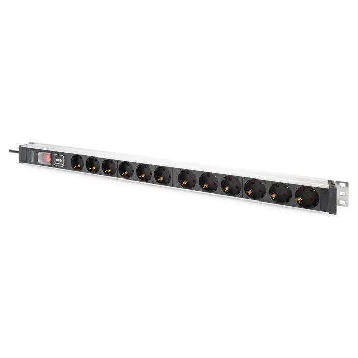 19'' 2U 12 ŞEB. PRİZLİ ŞOK KORUMALI W OTO. PRİZ BLĞ. + 1,5 m KAB. 1