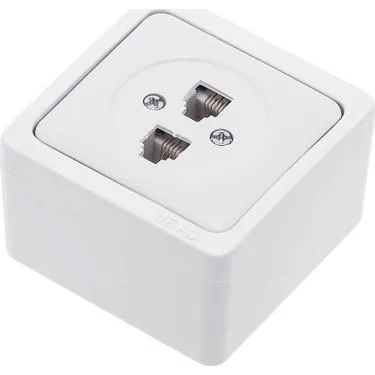 İKİLİ NUMERİS TELEFON PRİZİ (CAT 3 + CAT 3) 1