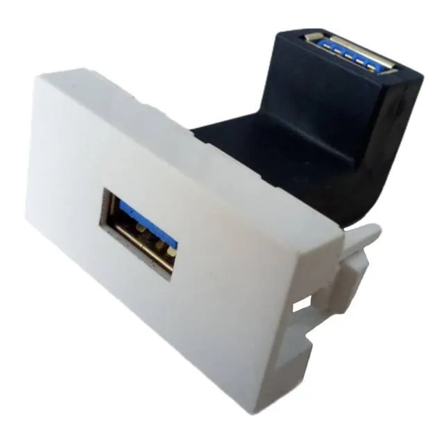 45x22,5 mm USB DİŞİ GİRİŞ ÇIKIŞLI L TİPİ (BEYAZ) 1
