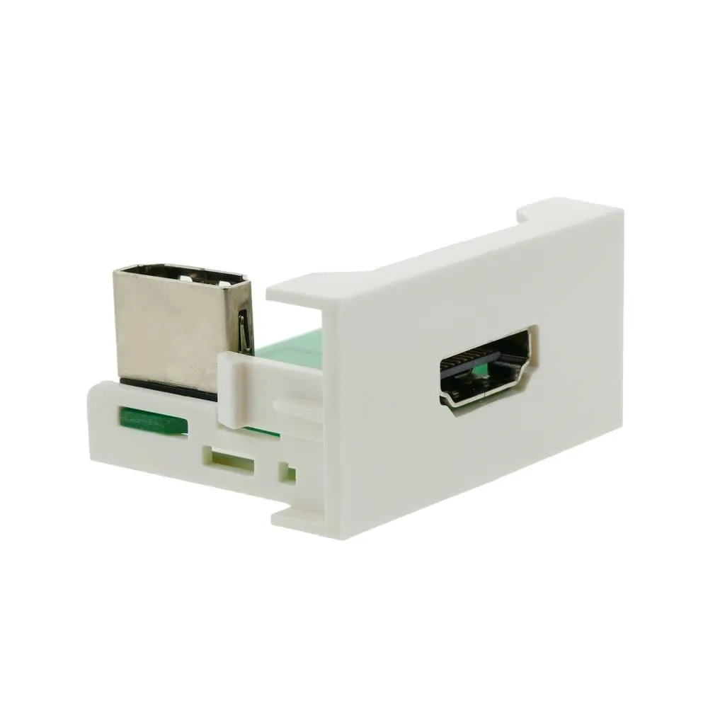 45x22,5 mm HDMI DİŞİ GİRİŞ ÇIKIŞLI L TİPİ (BEYAZ) 1