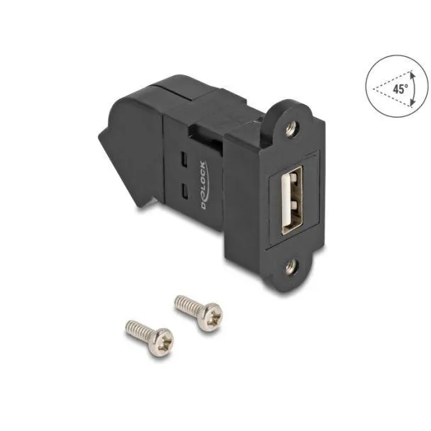 45x22,5 mm USB DİŞİ GİRİŞ ÇIKIŞLI L TİPİ (SİYAH) 1