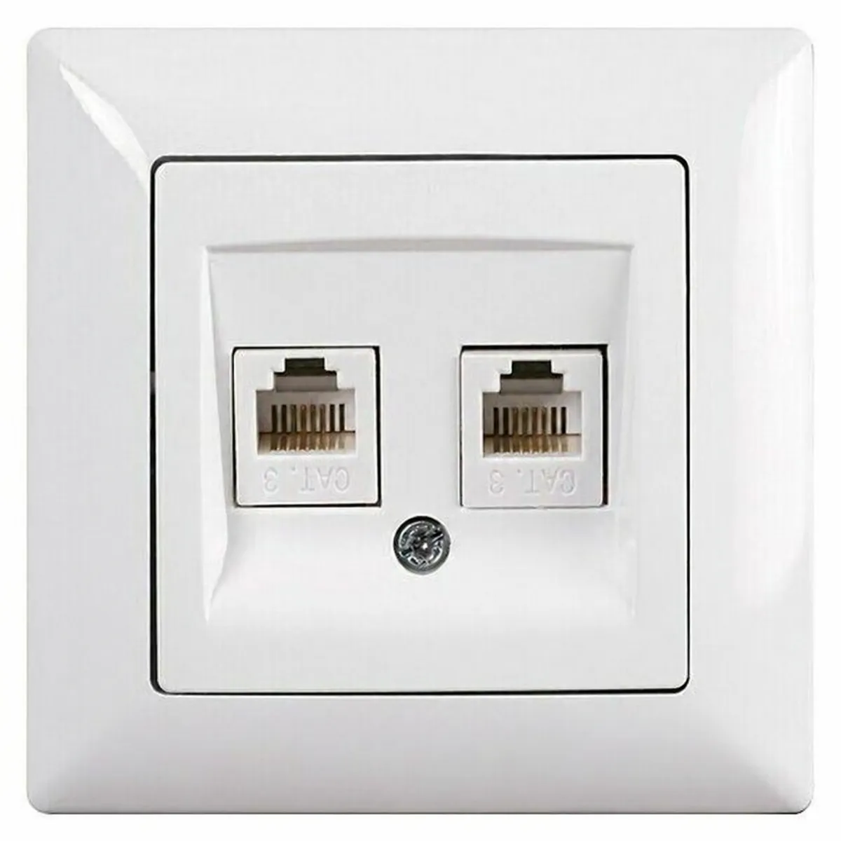İKİLİ NUMERİS TELEFON PRİZİ (CAT 3 + CAT 3) 1