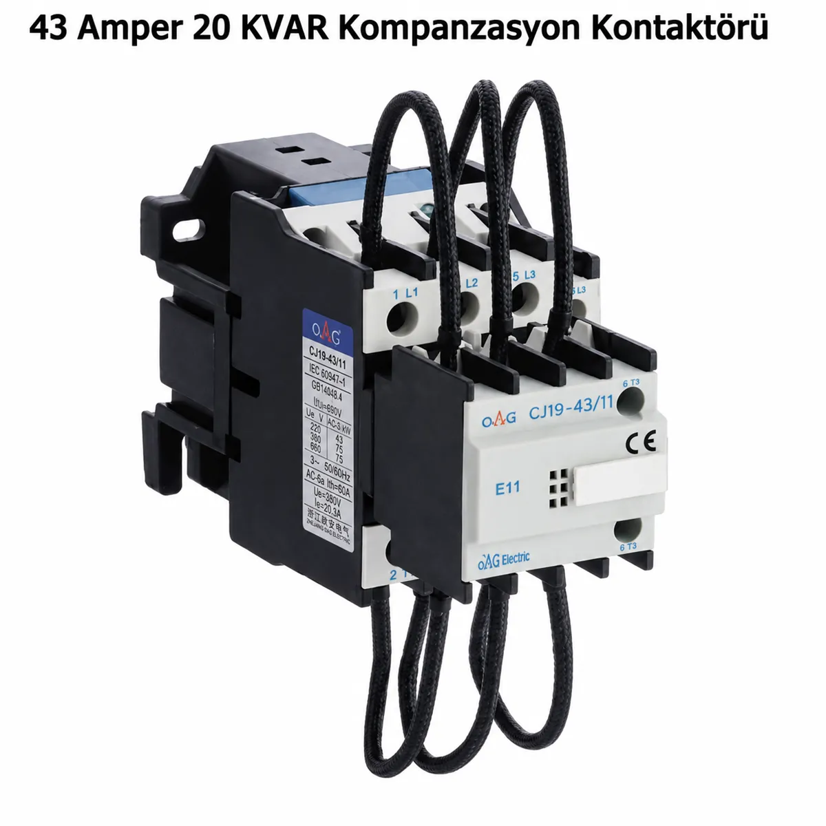 KOMPANZASYON KONTAKTÖRÜ 43 AMP.20 KVAR 1