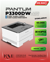 PANTUM P3300DW DUBLEX+NETWORK+WİFİ  MONO YAZICI 1