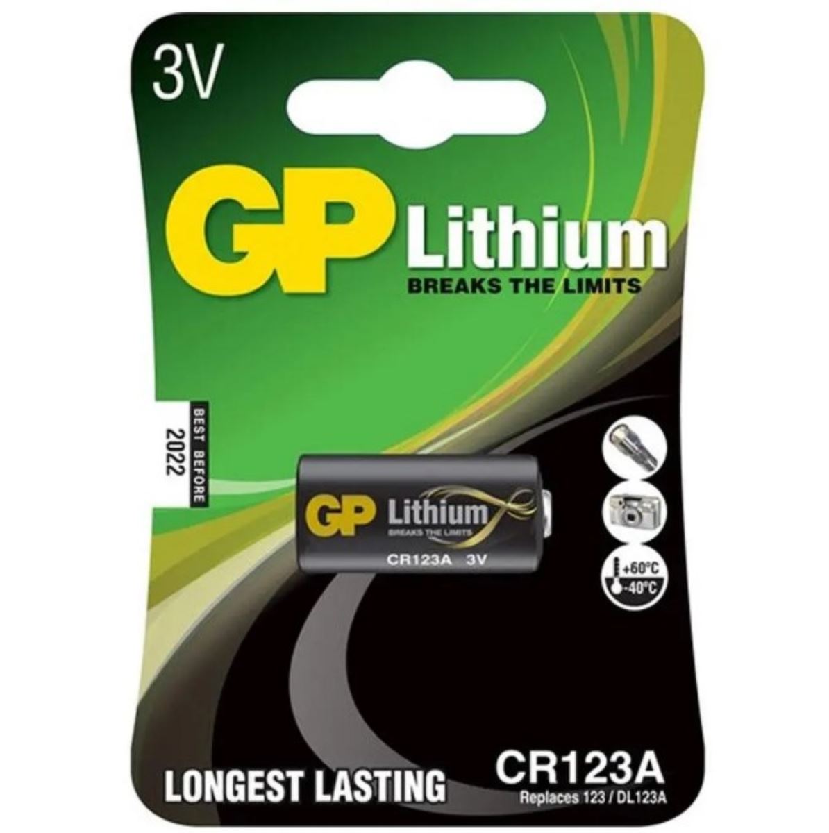 GP0123 3V Lityum Pil CR123A 1