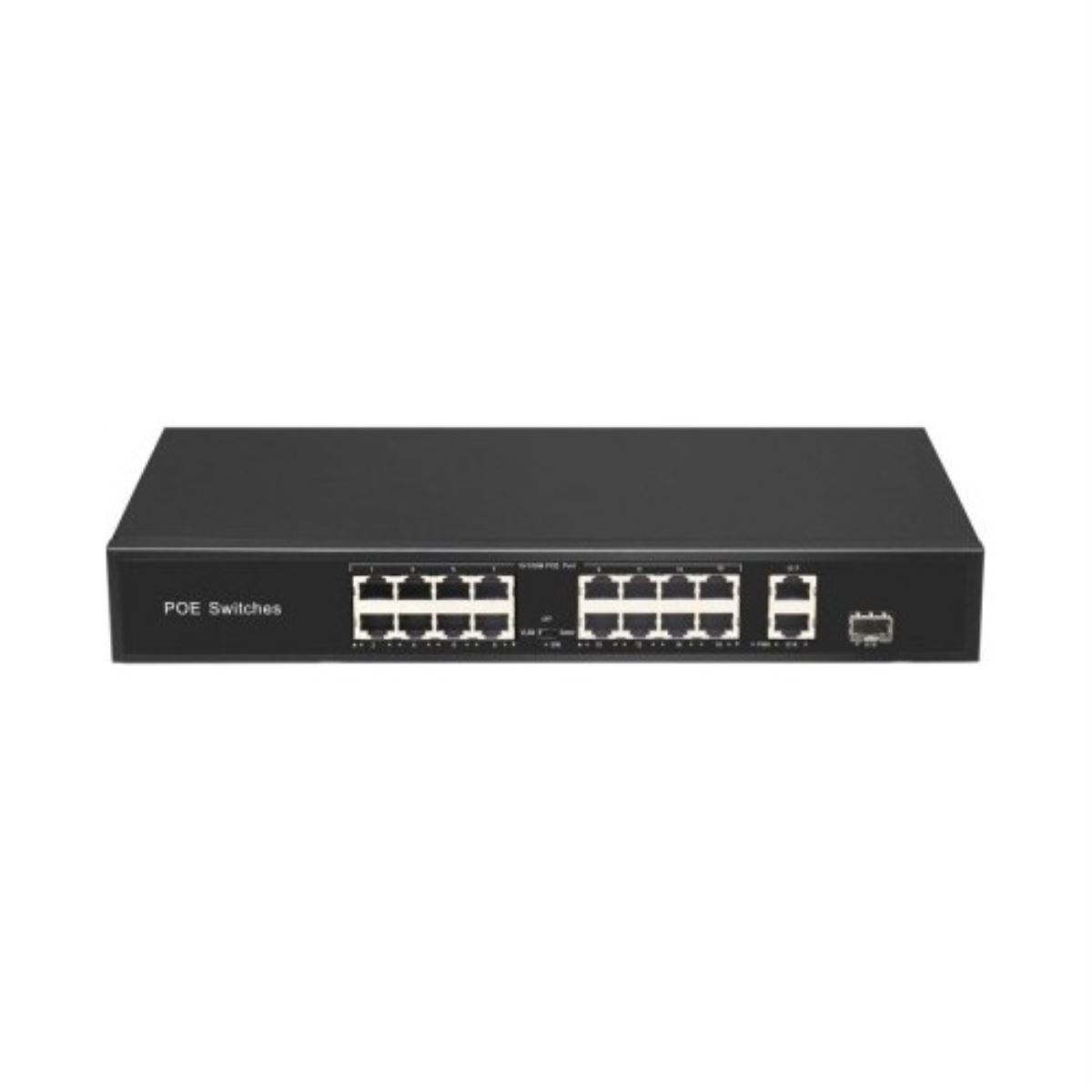 ODS-16P2U1S-16 ports 10/100M Poe Switches+ 2 Up Gigabit Ethernet  + 1 Up Gigabit SFP 200W 1