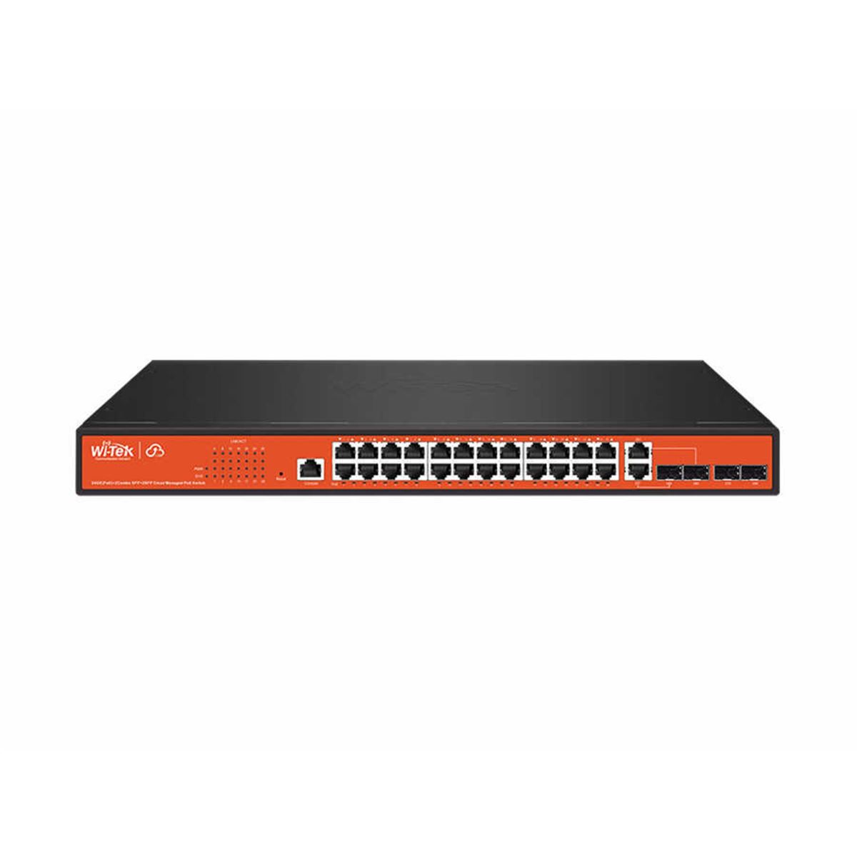 WI-PCMS328GF 24GE+2Combo SFP+2SFP Full Giga 802.3af/at Cloud L2 Managed PoE Switch 1