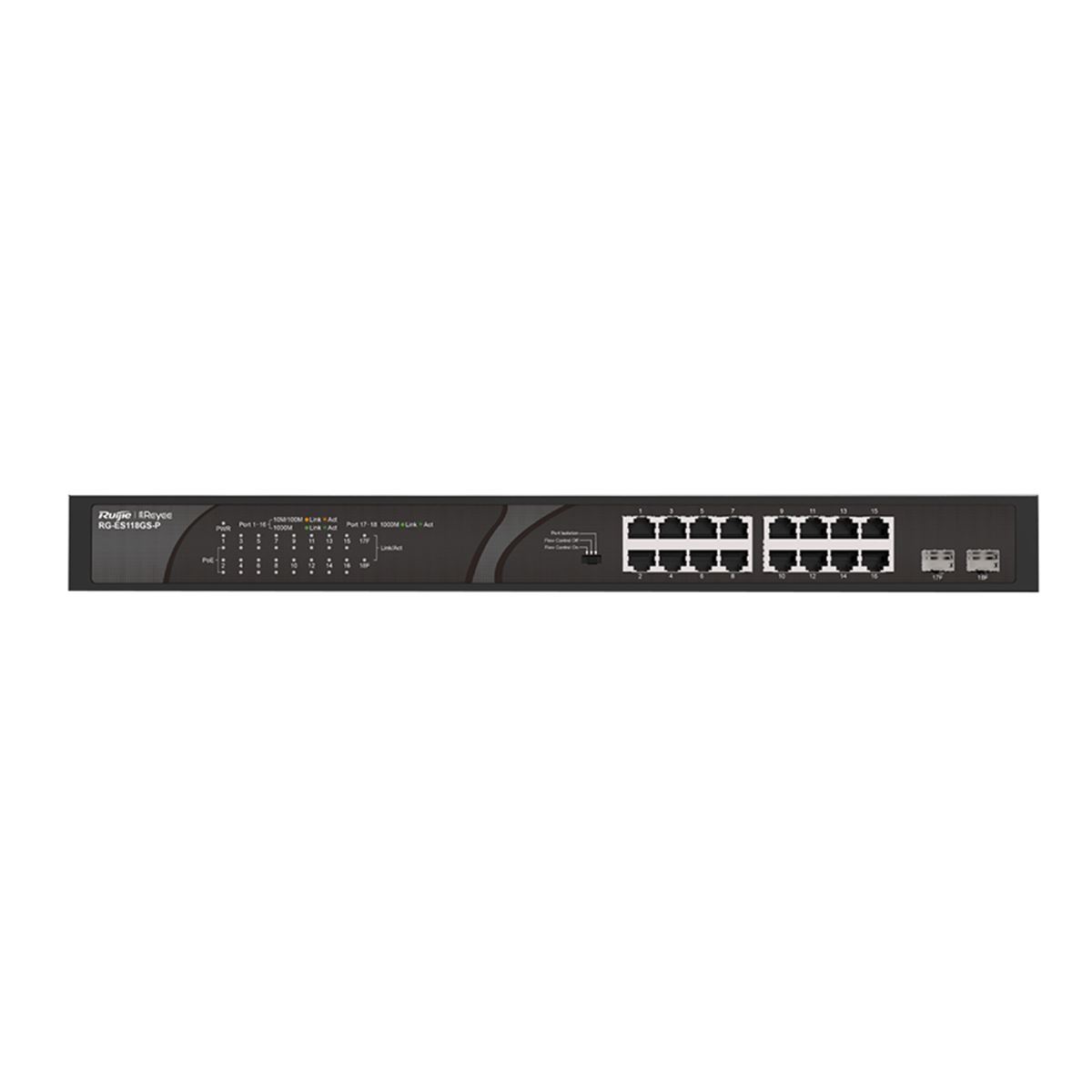 RG-ES118GS-P 16 x 10/100/1000 Base-T PoE/PoE+ 2xSFP Switch 1