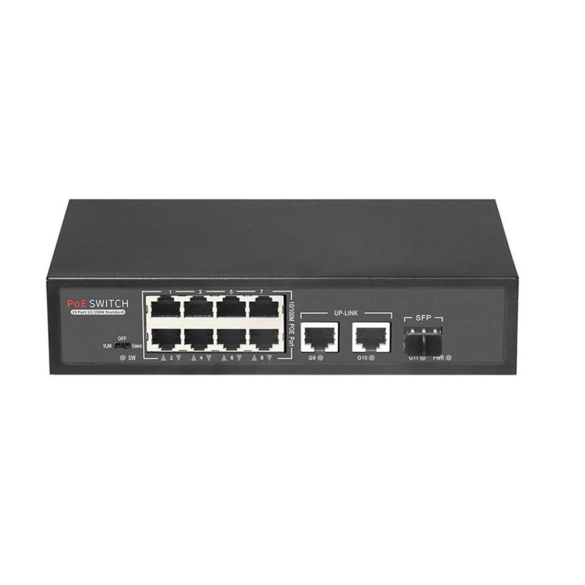 ODS-8P2U1S 8 Port 10/100M PoE Switch + 2 Uplink Gigabit + 1 Uplink SFP 1