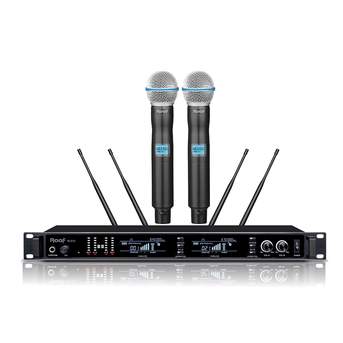 R-212EE 2 KANAL UHF TELSİZ MİKROFON 1