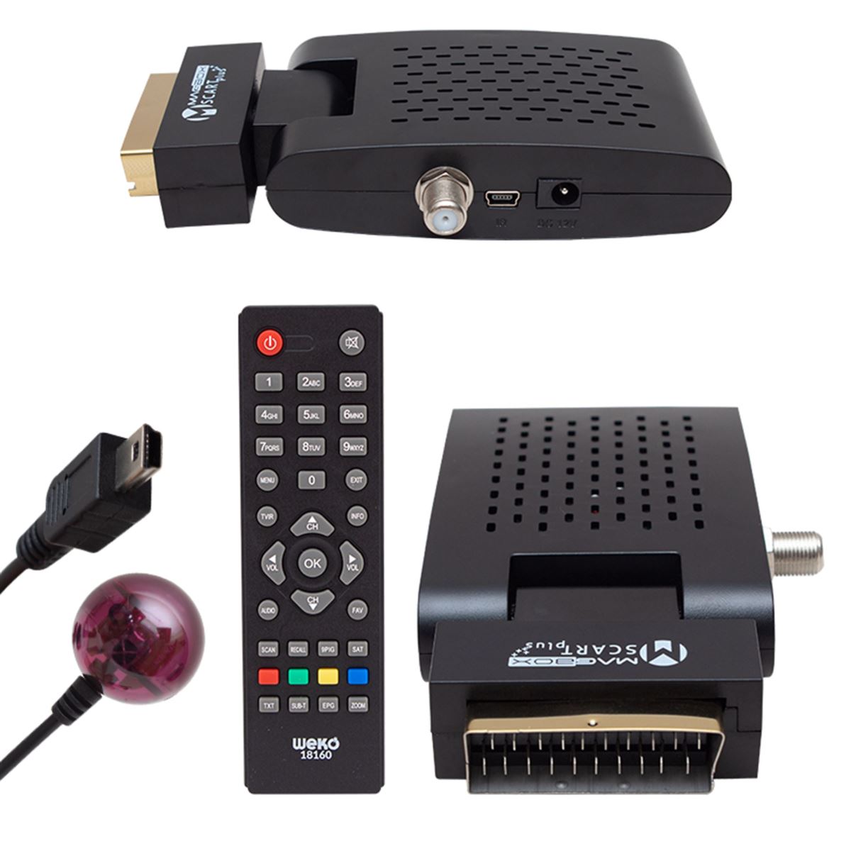 5839 Scart Plus TKGS'li Scart Girişli Mini SD Uydu Alıcısı 1