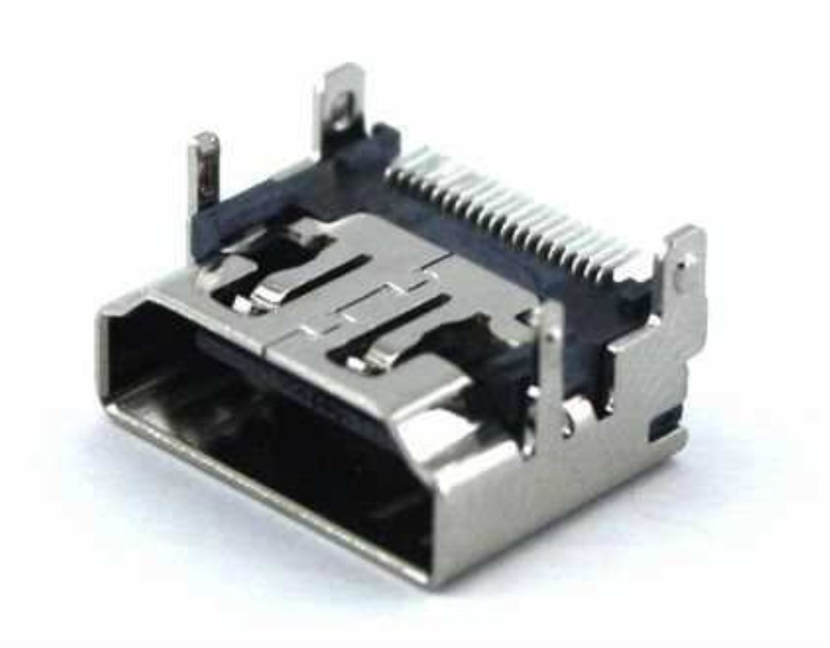 19 Pin HDMI Dişi Soket 90 derece Iki Satır Pin 4 DIP Ayaklı 1