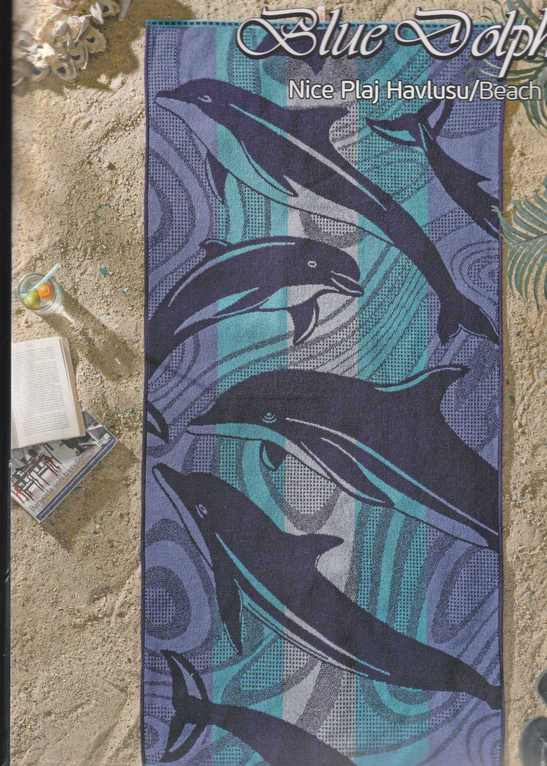 NICE BLUE DOLPHIN 24 PLAJ 70*150 1