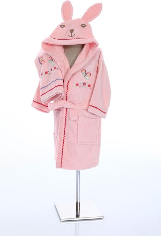 PINKY GIRL PEMBE BORNOZ SETI 3-4 1