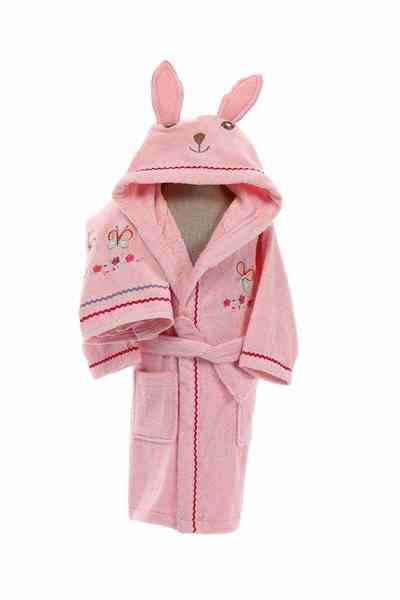 PINKY GIRL PEMBE BORNOZ SETI 5-6 1