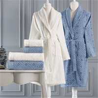 PASTORAL KREM-LACIVERT AILE SETI 1