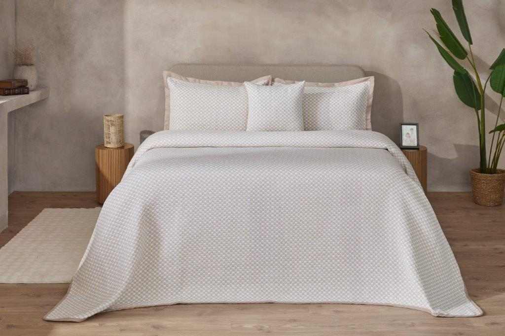 YATAK ORTUSU PLAID BEJ TK 1