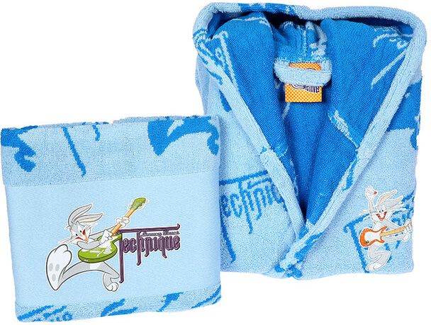 BUGS BUNNY GITAR MAVI BORNOZ SETI 7-8 1