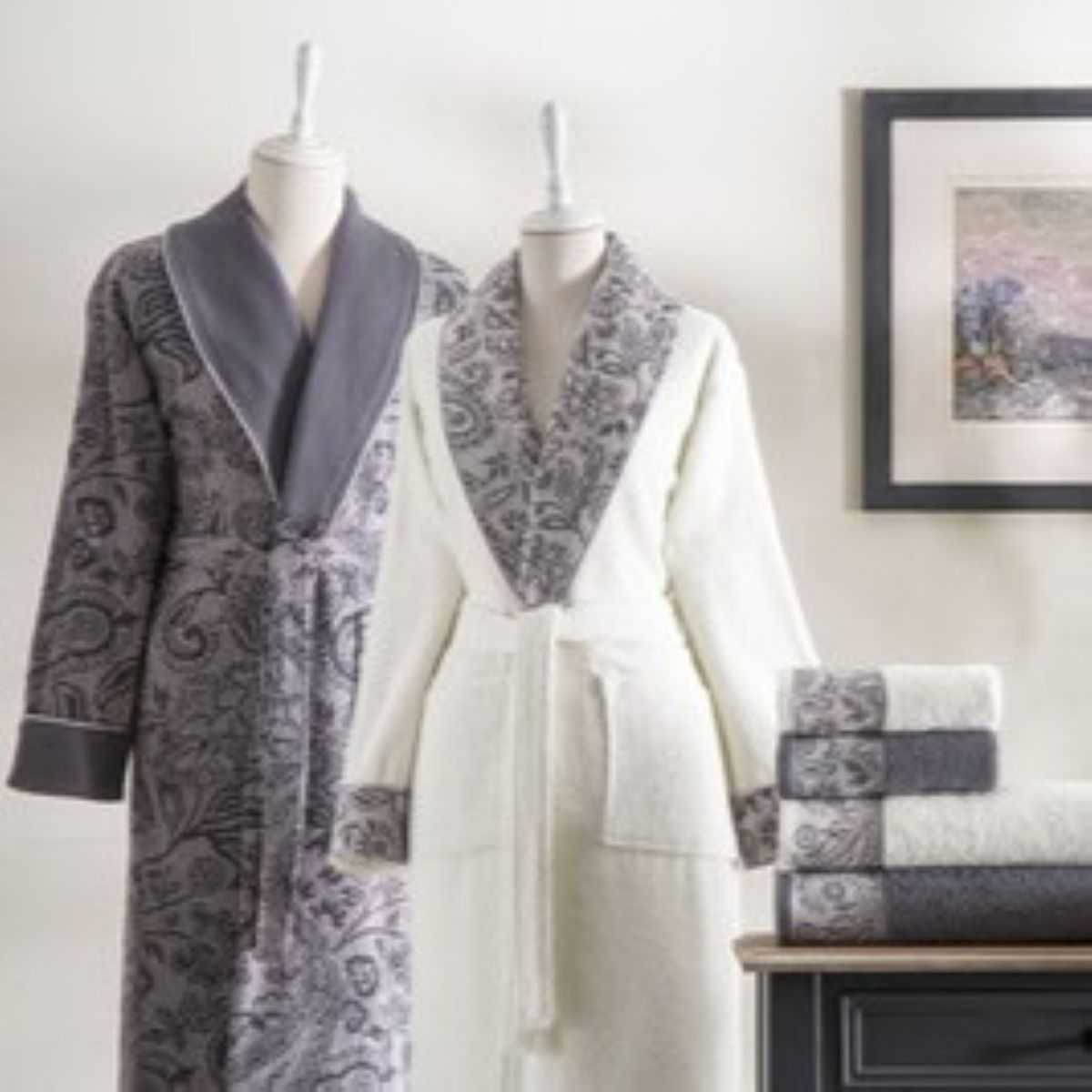 PAIJLEY KREM GRI-ANTRASIT AILE SETI 1