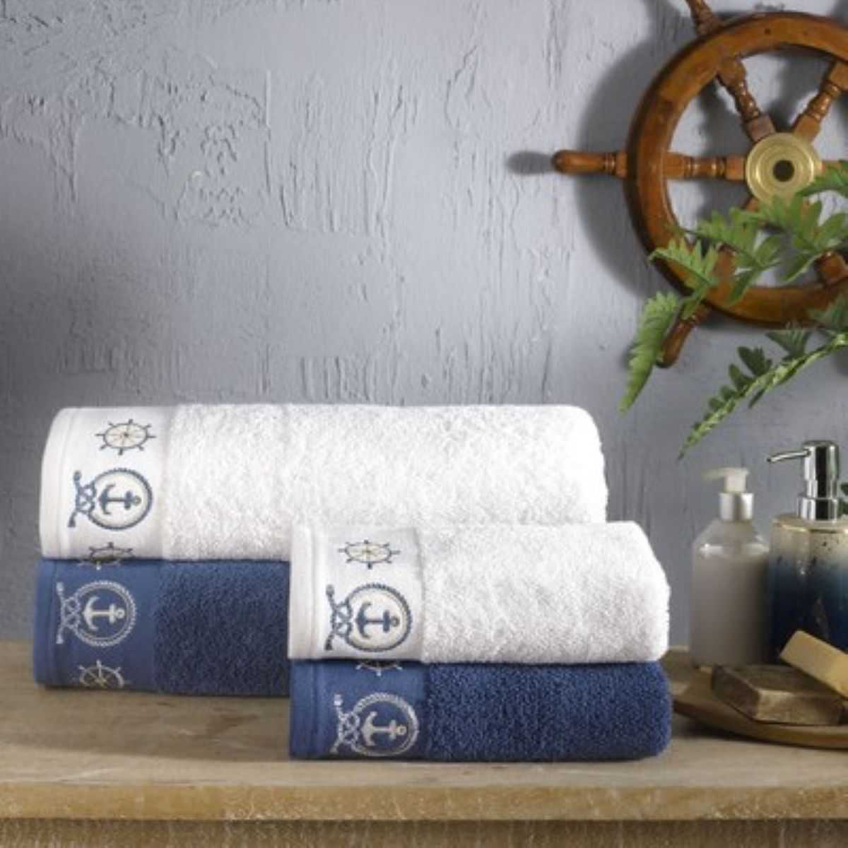 SAILOR ANCHOR BEYAZ-LACIVERT BEST SET 1