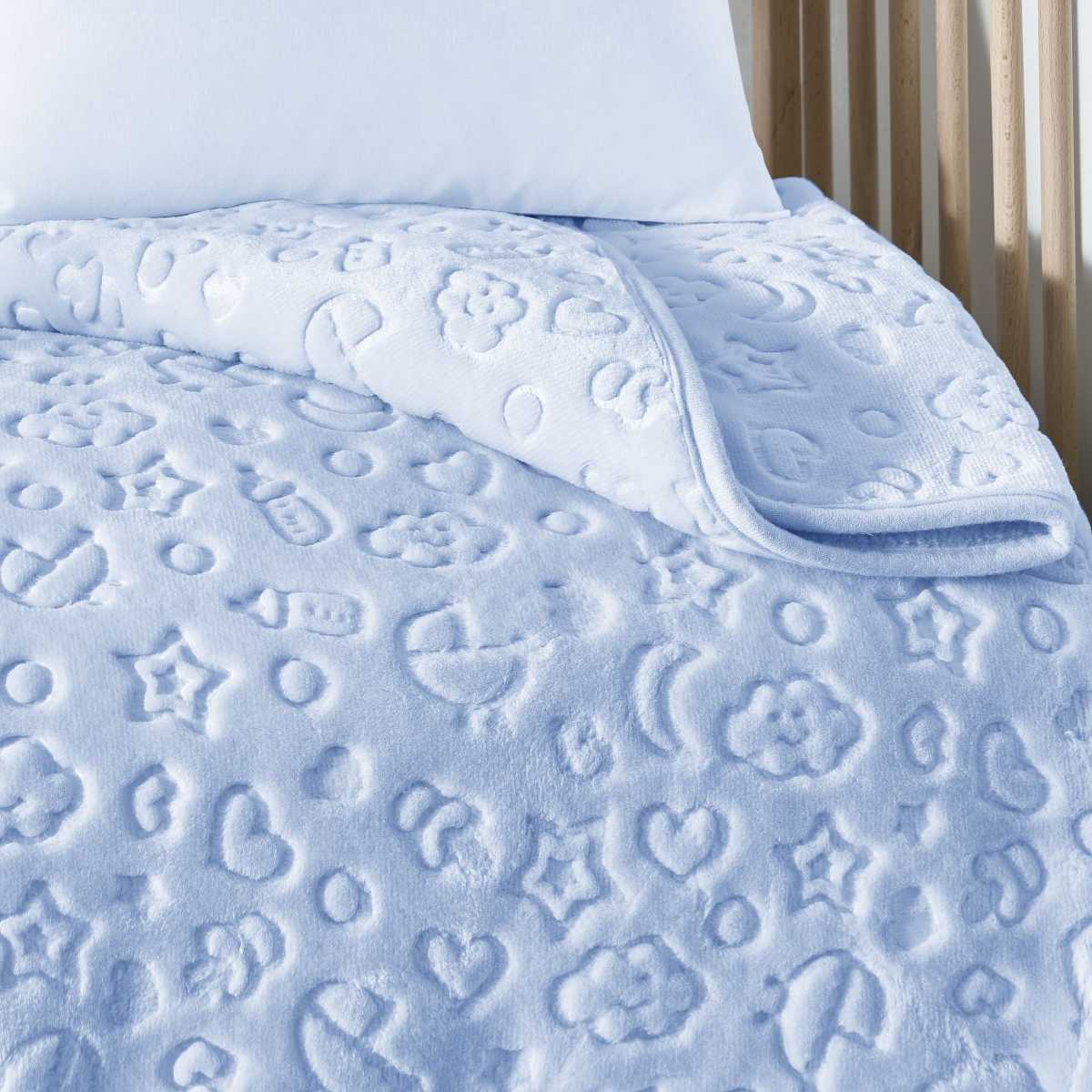 BATTANIYE BEBE EMBOS 100X120 MAVI(Y) 1