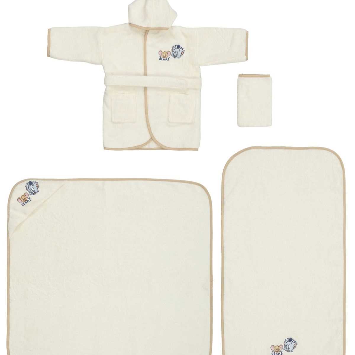 TOM AND JERRY 23 KREM-BEJ BEBE SETI 1