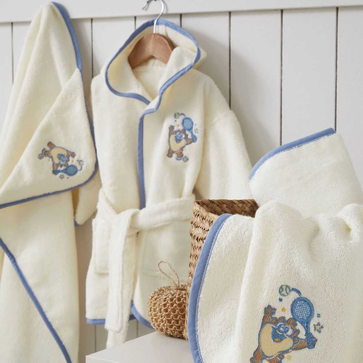 TAZ GOAL 23 KREM-MAVI BEBE SETI 1