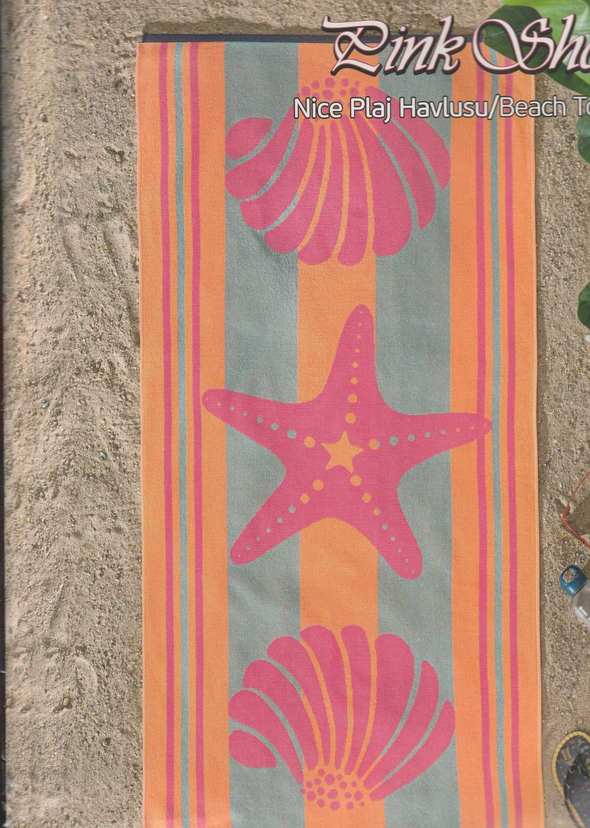 NICE PINK SHELL 24 PLAJ 70*150 1