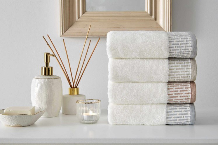 PLAID MODERNA/KREM 4LU KUTULU HAVLU 1