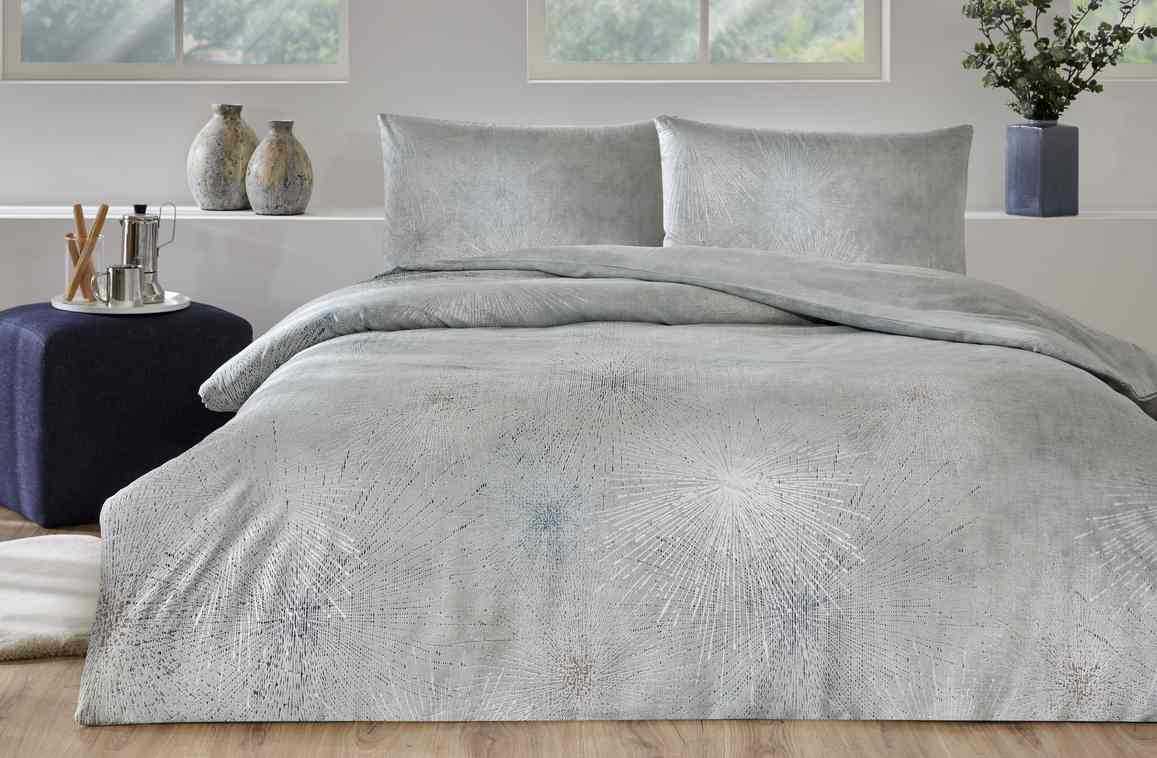 Özdilek Astral Mavi Çift Kişilik Soft Life Saten Nevresim Takımı 1