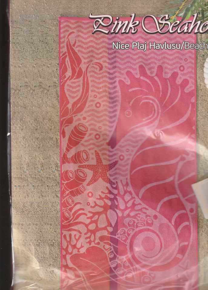 NICE PINK SEA HORSE 24 PLAJ 70*150 1