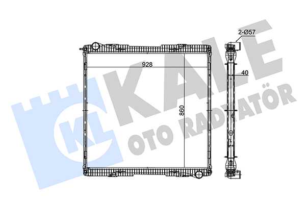 SU RADYATÖR KOMPLE ÇERÇEVELİ C-G SERİ  67292 1