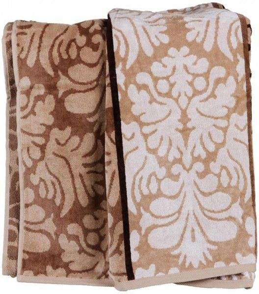 DAMASK CIZGILI/KAHVE PLAJ 70*140 1