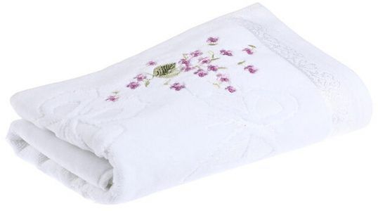 JASMIN BEYAZ HAVLU 50*90 NAK 1