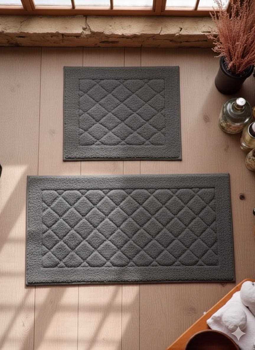 KLOZET TAKIMI TUFTING BALANCE GRI 60X100 1
