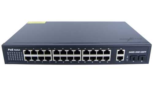 IRONSTAR 24+2 PORT+2 SFP 10/100/1000 POE SWİTCH IRS244