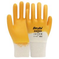 BEYBİ KN350 PAMUK NİTRİL ELDİVEN SARI  NO:10 1