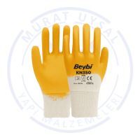 BEYBİ KN350 PAMUK NİTRİL ELDİVEN SARI  NO:9 1
