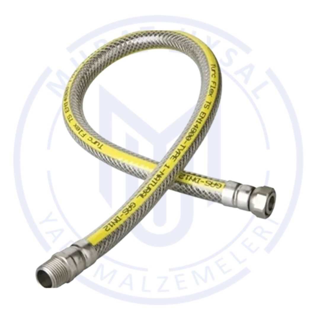 PEPE GAZ FLEXİ PASLANMAZ 1/2*1/2 125CM 1