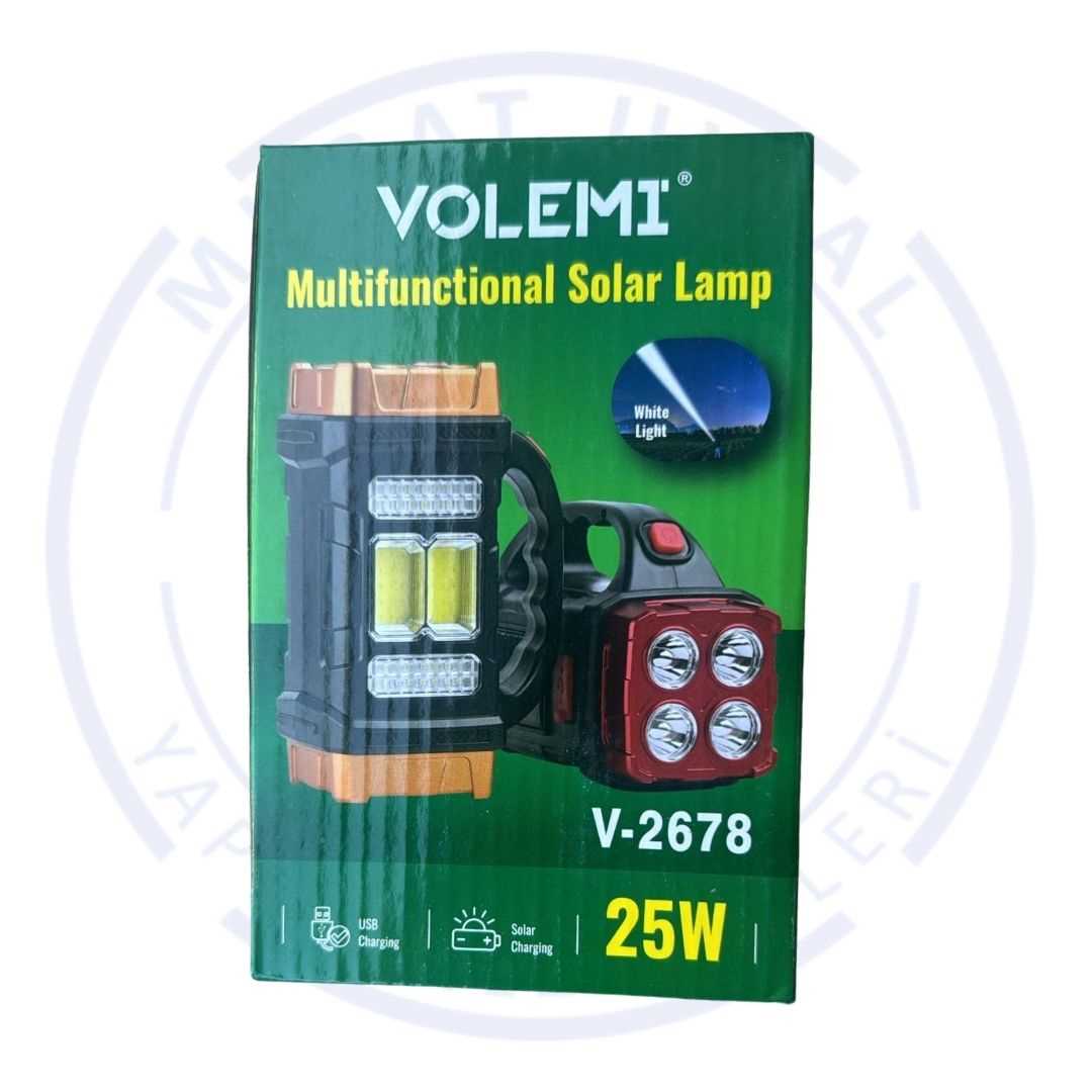 VOLEMİ 25W SOLAR IŞILDAK FENER (V-2678) 1