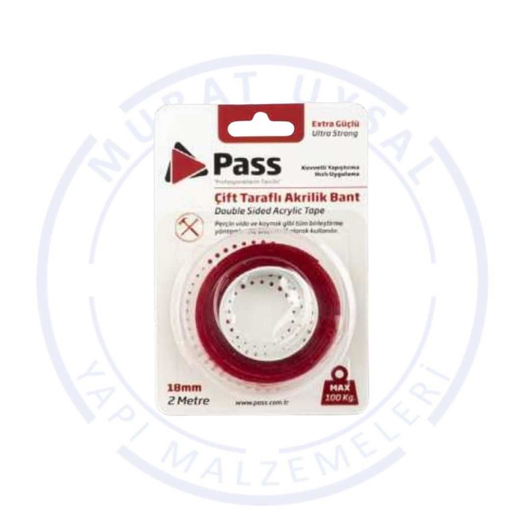 PASS ÇİFT TARAFLI AKRİLİK BANT 18MM*2 YRD 1