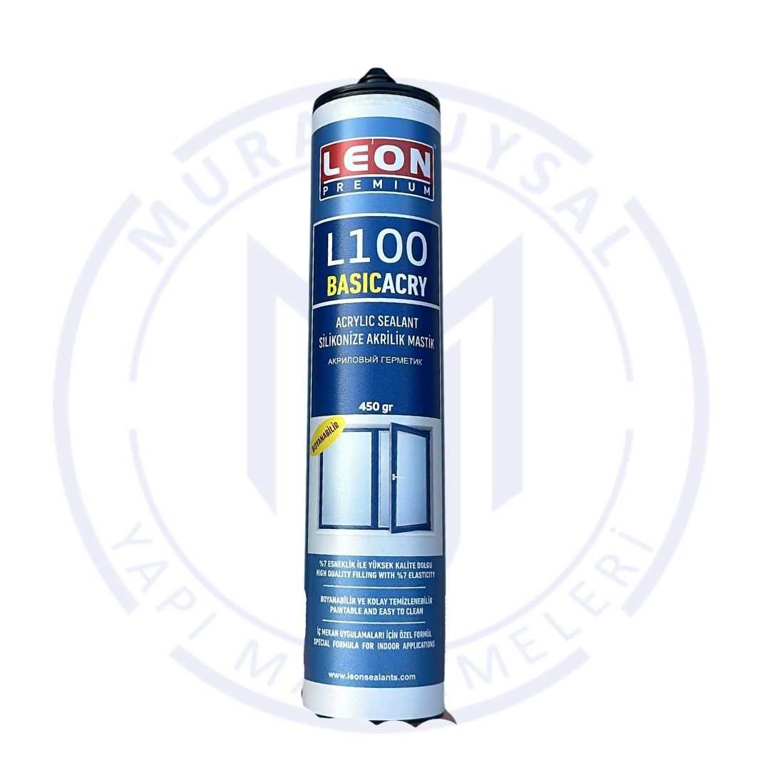 LEON PREMIUM SİLİKONİZE MASTİK BEYAZ 450 GR 1