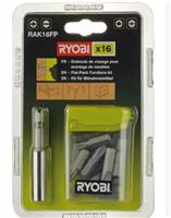 RYOBİ VİDALAMA SETİ 16 PARÇA RAK16FP 1