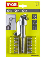 RYOBİ VİDALAMA UÇ SETİ KÖŞE ADAPTÖRLÜ 10 PARÇA RAKRAD11 1